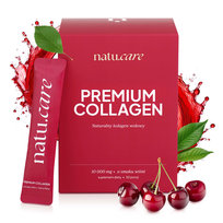 Kolagen Wołowy, PREMIUM 10000 mg, Wiśniowy 30 DNI, NAJMOCNIEJSZY Natu Care