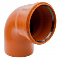 Kolano Kanalizacyjne Fi 200/90 Pomarańczowe Pcv Pp Aquer