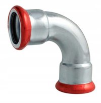 Kolano kolanko 90° 35 dwukielichowe stal węglowa zaciskowe zacisk C-Press