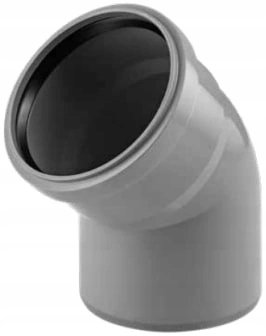Kolano Pp Kanalizacyjne 50/15° Szare Up05K15-Zdjęcie-0