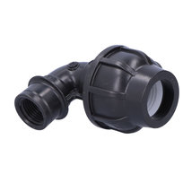 Kolano zaciskowe PP 90st. 25x1/2" GW gwint wewnętrzny PN16, do rur PE, kolor czarny Inna marka