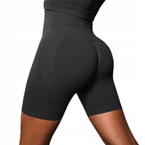 Kolarki Damskie Legginsy Krótkie Push Up Gładkie Bez Wzoru Do Ćwiczeń Lato