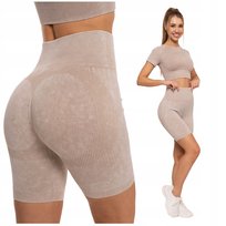Kolarki KRÓTKIE LEGGINSY DAMSKIE Bikery Push-Up Wysoki Stan MORAJ L/XL