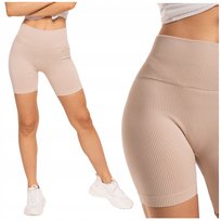 Kolarki Legginsy Bikery Damskie Push-Up Wysoki Stan Prążkowane MORAJ L/XL