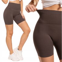 Kolarki Legginsy Bikery Damskie Push-Up Wysoki Stan Prążkowane MORAJ L/XL Moraj