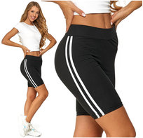 Kolarki Legginsy Krótkie Wysoki Stan Kryjące Lampasy Wygodne MORAJ S/M