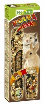 Kolba dla gryzoni 2w1 NESTOR, biszkopt i orzech. - Nestor