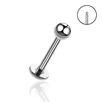 Kolczyk Piercing Labret z kulką Stal Ch.316L Lobe Helix Rozmiar 1.2/6/2,5 - Bizu