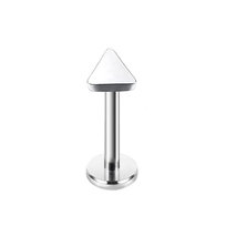 Kolczyk PIERCING Srebrny Labret z Trójkątem Tytan LOBE Helix 1,2/8/3 Bizu