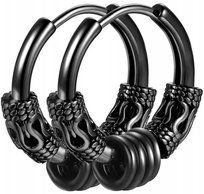 Kolczyki Do Uszu HUGGIE Retro Punk Smok Gothic STAL EMIGMAT
