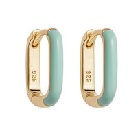 Kolczyki Enamel Mint (UN)POLISHED
