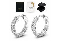 Kolczyki koła srebrne kryształy Swarovskiego 925