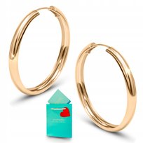 Kolczyki koła srebrne pozłacane duże szerokie złote rynienki srebro 925