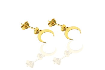 Kolczyki Księżyc złoto 585 - Brazi Druse Jewelry