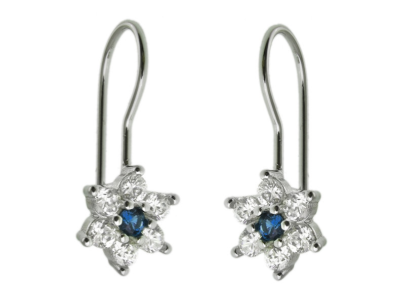 KOLCZYKI SREBRNE KWIATKI k2767 - 1,1g - FALANA | Moda Sklep EMPIK.COM