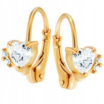 Kolczyki srebrne pozłacane zapięcie angielskie