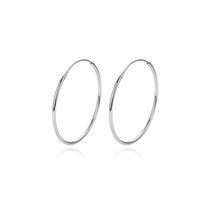 Kolczyki Srebro 925 Koła Kółka 28 mm Sfera Damska