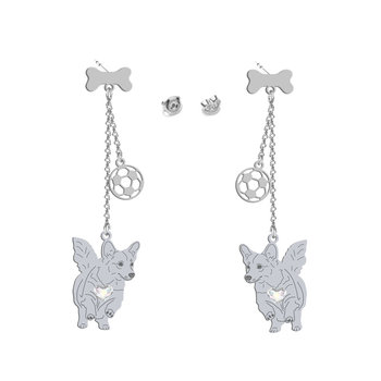 Kolczyki Welsh Corgi Pembroke serce GRAWER - MEJK Jewellery - Radziszewska