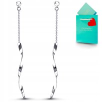 Kolczyki wiszące łańcuszki srebrne sztyfty wkręty srebro 925