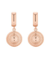 Kolczyki z różowego złota z medalionami