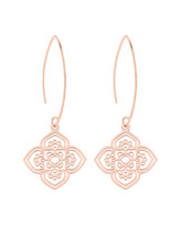 Kolczyki z różowego złota z rozetami