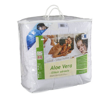 Kołdra antyalergiczna 160x200 Aloe Vera 1,00 kg 100% bawełna wykończona substancją Aloe Vera AMW - AMW