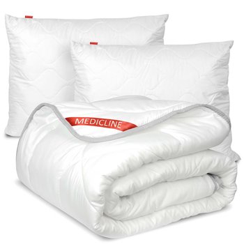 Kołdra Antyalergiczna Haftowana Całoroczna Silikon 200X220 Cm + Dwie Poduszki 70X80 Cm - EDANTI