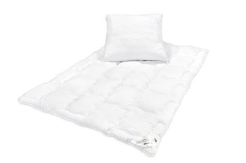 Kołdra INEZ, biała, 135x200 cm + poduszka, 80x80 cm - DecoKing