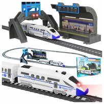 Kolejka Elektryczna z Torami 244cm Pociąg Lokomotywa Pendolino LED Peron