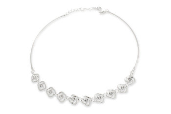 Kolia Ślubna Z Mnóstwem Cyrkonii Srebrna - Jubileo