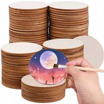 KÓŁKA DREWNIANE DUŻE Koła ze sklejki do ozdabiania malowania 100SZT 8cm