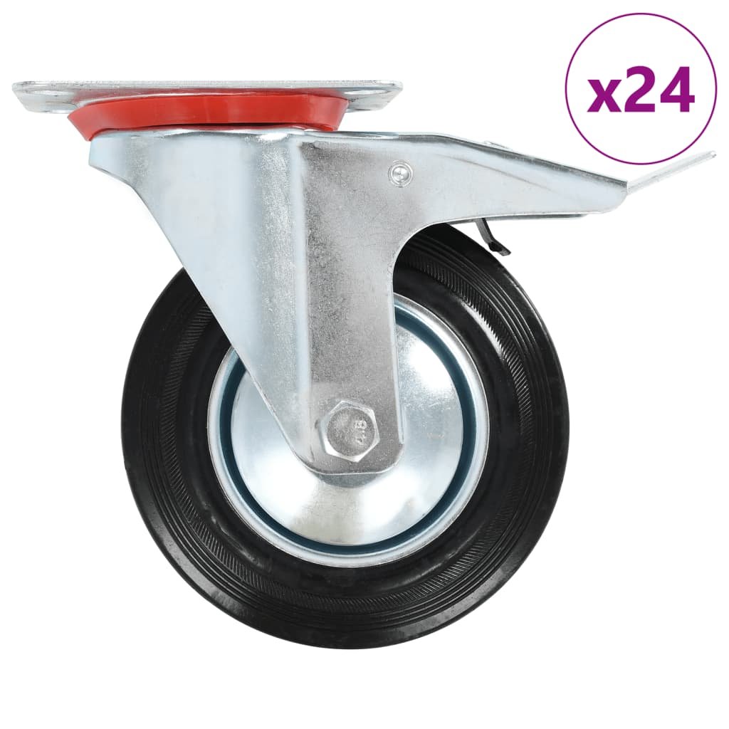 Kółka skrętne VIDAXL, 160 mm, 24 szt.