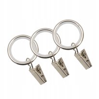 Kółka z żabką do karnisza o średnicy Ø19mm 10 szt.