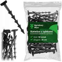 Kołki Szpilki do Agrowłókniny Agrotkaniny Geowłókniny Maty KOTWY 25cm 50szt