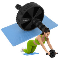 Kółko do Ćwiczeń Mięśni Brzucha ABS Roller Wheel Koło + Mata pod Kolana Trizand