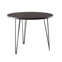 Kolm Stół Okrągły Mika Ø90 Cm Do Kuchni, Salonu, Jadalni Czarny