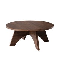 Kolm Stolik Kawowy Okrągły Bell  Ø68 Cm Dąb Czekoladowy KOLM