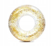 Koło do pływania dmuchane kółko złote z brokatem Sparkling Glitter średnica 119 cm Intex 56274 Intex