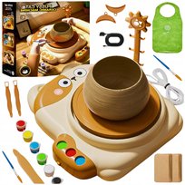 Koło Garncarskie Zabawka Kreatywna Ceramika Glina Farbki dla Dzieci