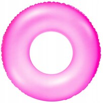 Koło KÓŁKO Do PŁYWANIA Dmuchane FLUORESCENCYJNE Różowy 53cm Nadmuchiwane