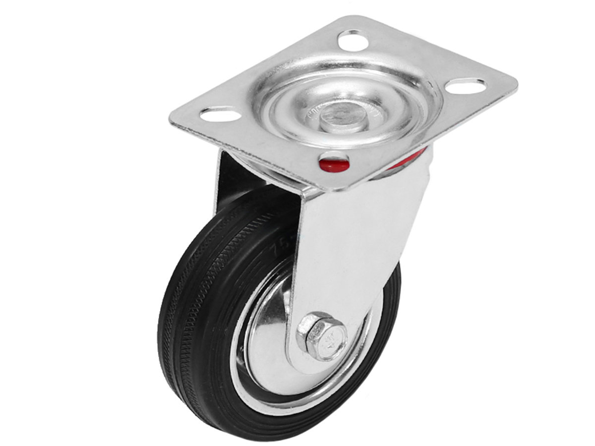 Koło Kółko Obrotowe Fi 75mm 3" Kółka do Wózka 6689 - Iso Trade | Sklep