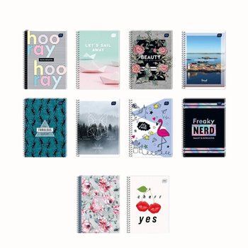 Koło Zeszyt A6 80 Kartek W Kratkę 10 Szt W Opakowaniu Mix Wzorów Interdruk - Interdruk