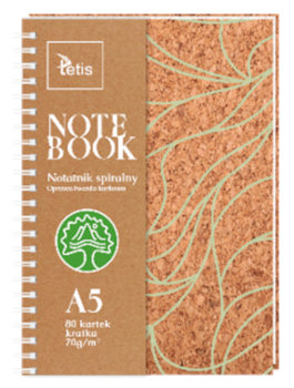 Kołonotatnik A5 80 kartek oprawa korkowa  - TETIS