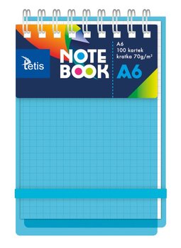 Kołonotatnik A6 100 kartek okładka PP niebieska  - TETIS