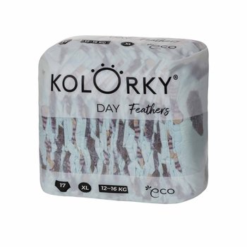 Kolorky Ekologiczna Pieluszka Jednorazowa Piórka Xl 12-16 Kg 17 Szt. Day - Kolorky