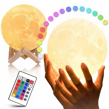 Kolorowa LAMPKA NOCNA 3D Duży Księżyc 48cm MOON MOONLIGHT LED RGB + pilot - Ledtechnics