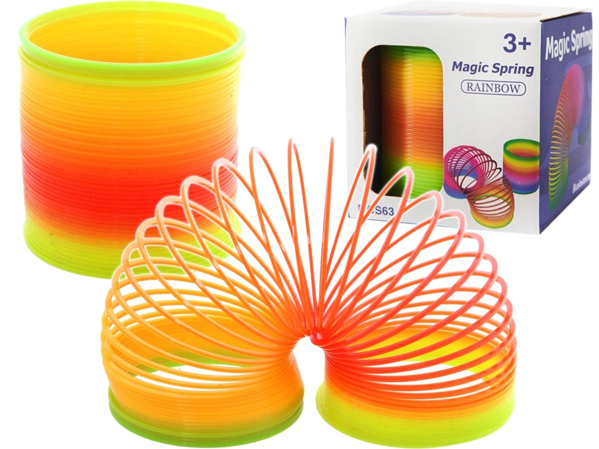Kmart Magic Spring Toy Kolorowa Neonowa MAGICZNA SPRĘŻYNA Magic Spring Sprężynka Relaksująca ...