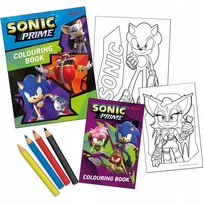kolorowanka 2 szt zestaw kreatywny z kredkami jeż SONIC Kids Euroswan
