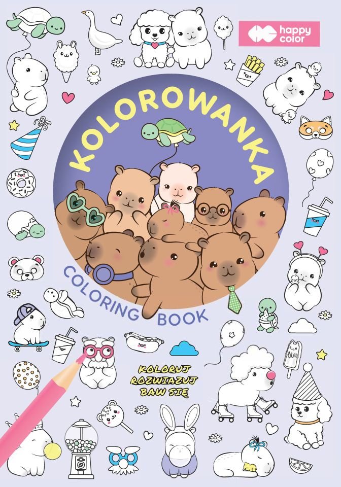 Kolorowanka A5 Kapibara Kapi Fun 16 Stron Happy Color - Happy Color ...