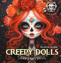 Kolorowanka Usztywniana Creepy Dolls Upiorne Laleczki Czerwona Fresh
